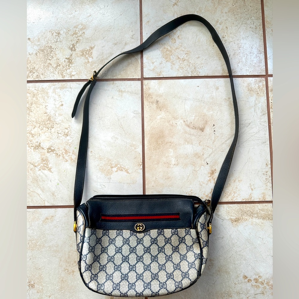 Dark Blue Gucci Crossbody Bag